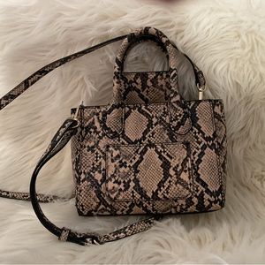 Snake Print Small Handbag